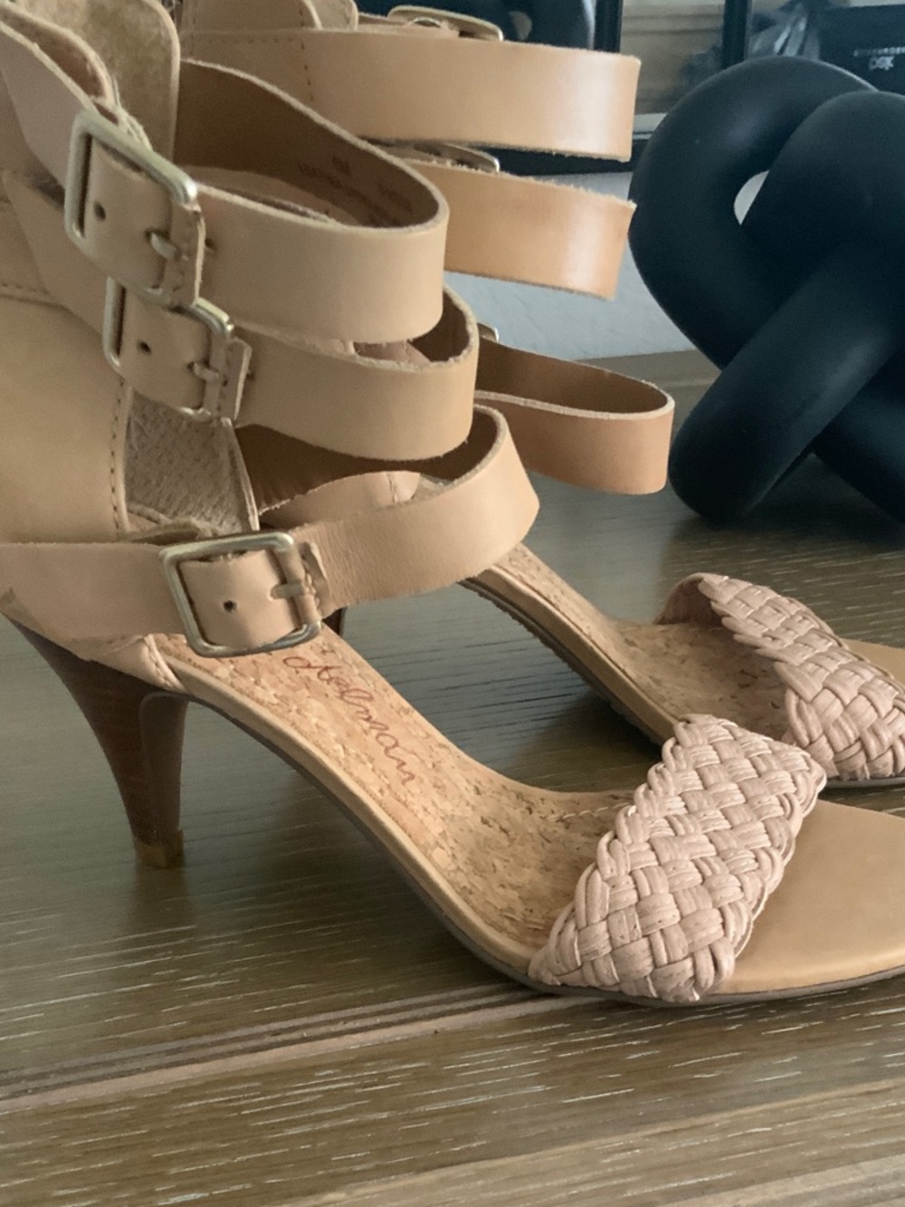 Sam Edelman neutral stacked heels